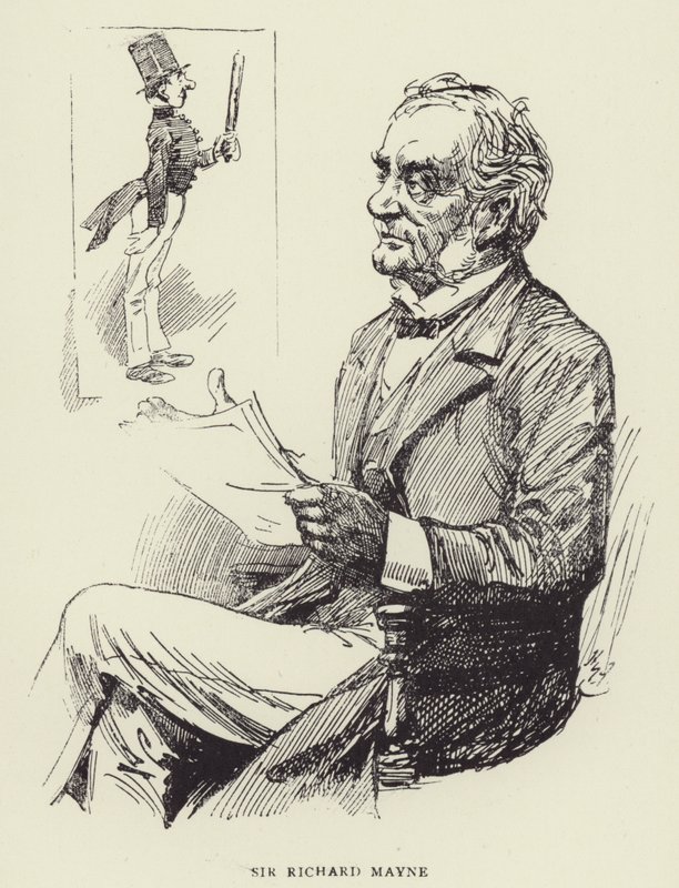 Sir Richard Mayne door Harry Furniss
