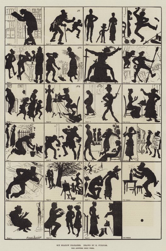 Zes schaduwcharades door Harry Furniss
