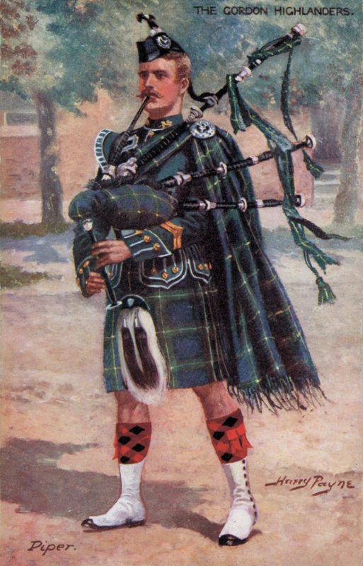 The Gordon Highlanders, Doedelzakspeler door Harry Payne