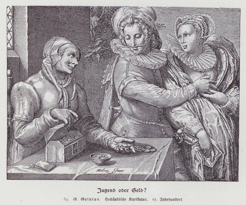 Ongelijke Liefde door Hendrik (after) Goltzius