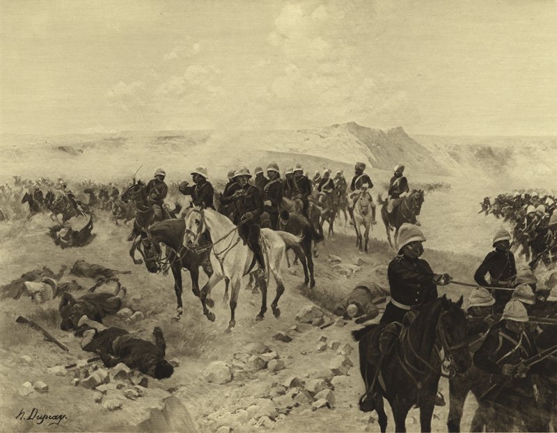 Slag bij Kandahar, 1879 (gravure) door Henri Louis Dupray