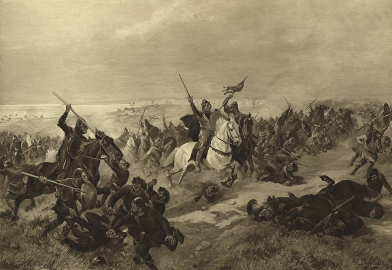 De Slag bij Hastings, 1066 door Henri Louis Dupray