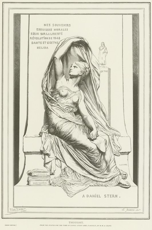 Allegorie van Gedachte door Henri Michel Antoine Chapu