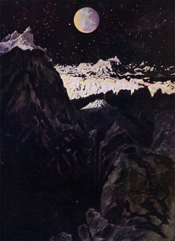 Een landschap op de maan door Henry Charles Seppings Wright