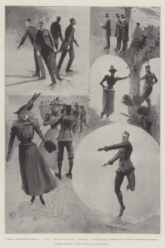 Kunstrijden in het National Skating Palace door Henry Charles Seppings Wright