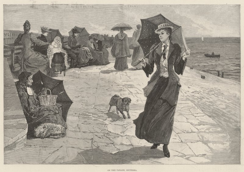 Op de Parade, Southsea door Henry Charles Seppings Wright