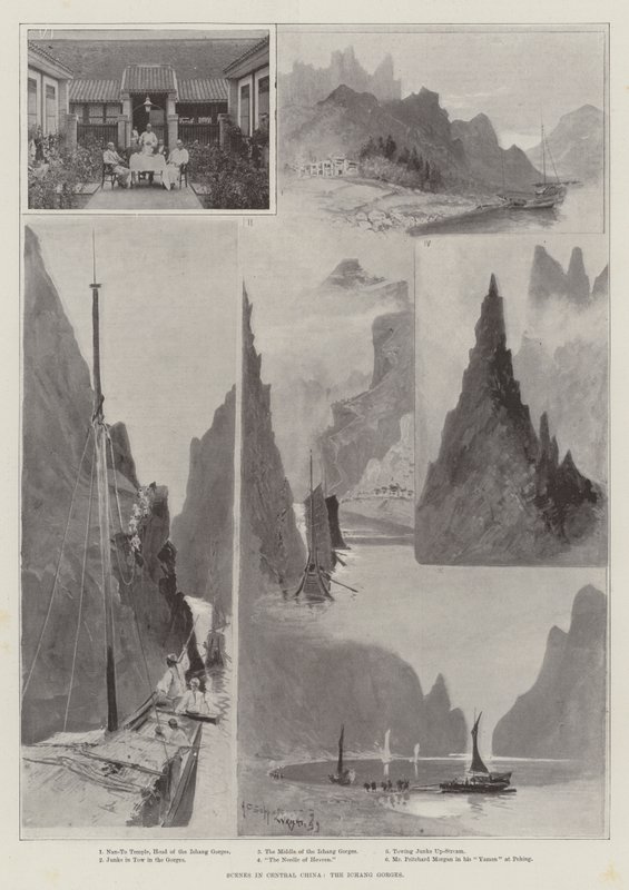 Scènes in Centraal China, de Ichang-kloof door Henry Charles Seppings Wright