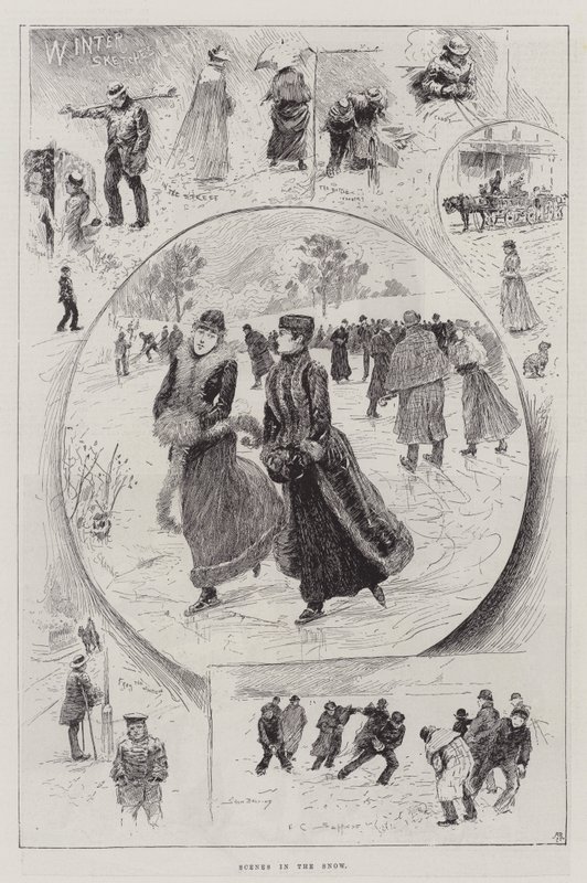 Scènes in de Sneeuw door Henry Charles Seppings Wright