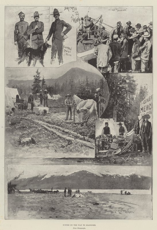 Scènes op Weg naar Klondike door Henry Charles Seppings Wright