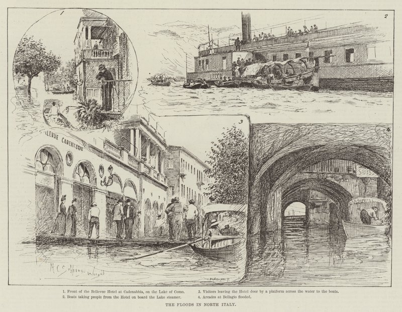 De Overstromingen in Noord-Italië door Henry Charles Seppings Wright