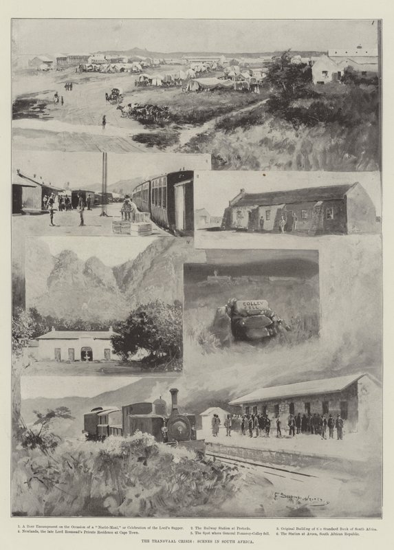 De Transvaal-crisis, scènes in Zuid-Afrika door Henry Charles Seppings Wright