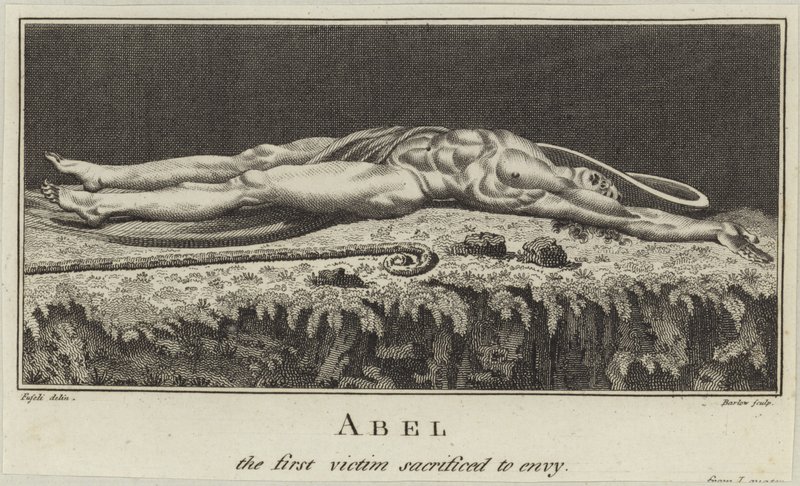 Abel, het eerste slachtoffer van jaloezie door Johann Heinrich Füssli