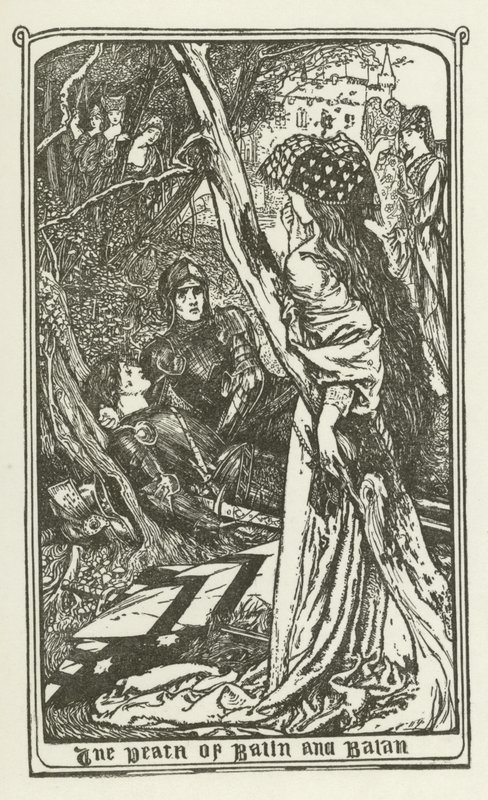 De dood van Balin en Balan door Henry Justice Ford
