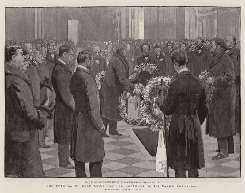 De Begrafenis van wijlen Lord Leighton, de Ceremonie in St Paul
