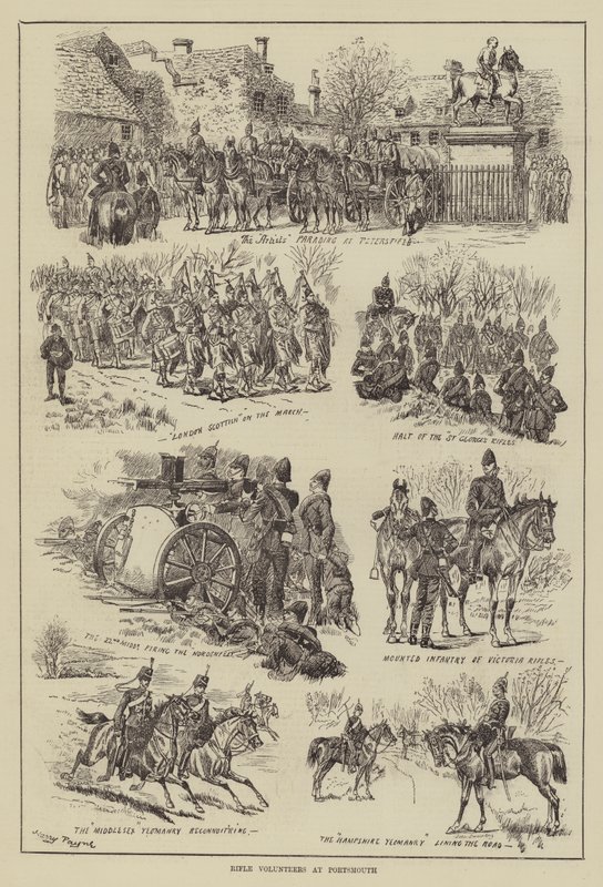 Vrijwillige schutters in Portsmouth door Henry Payne