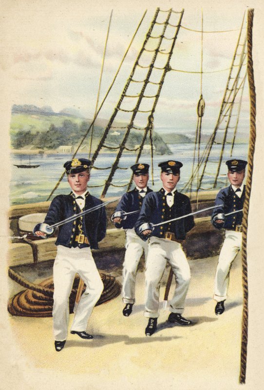 De toekomstige koning George V als marinecadet, 1877 door Henry Payne