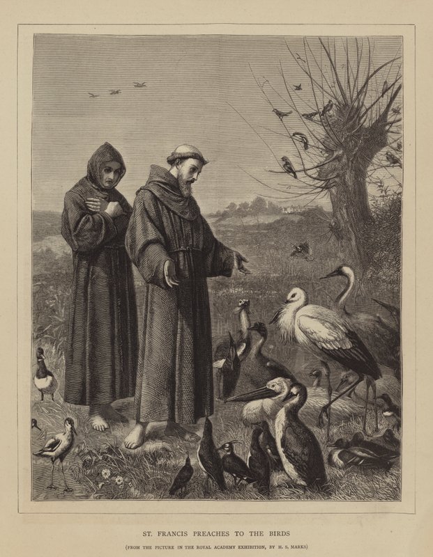 St. Franciscus preekt tot de Vogels door Henry Stacey Marks