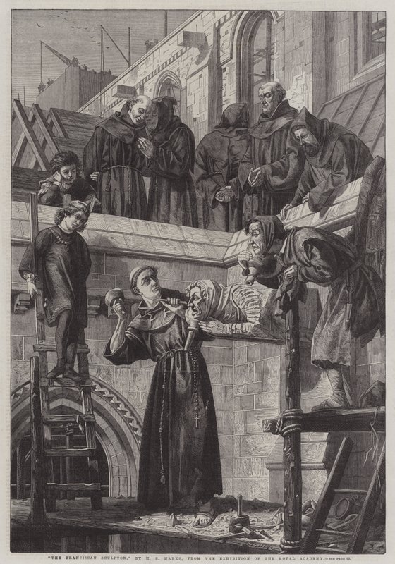 De Franciscaanse Beeldhouwer door Henry Stacey Marks