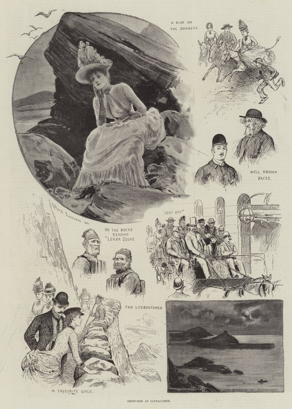 Schetsen in Ilfracombe door Henry Stephen Ludlow