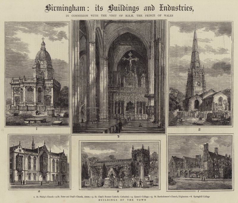 Birmingham, zijn Gebouwen en Industrieën door Henry William Brewer
