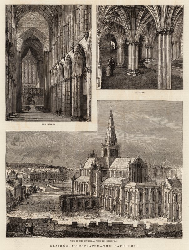 Glasgow Geïllustreerd, de Kathedraal door Henry William Brewer