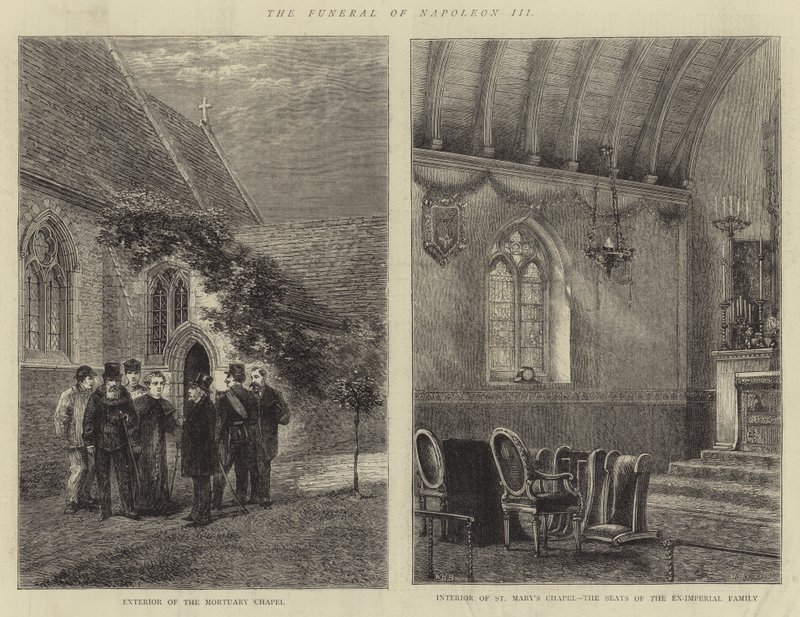 De begrafenis van Napoleon III door Henry William Brewer