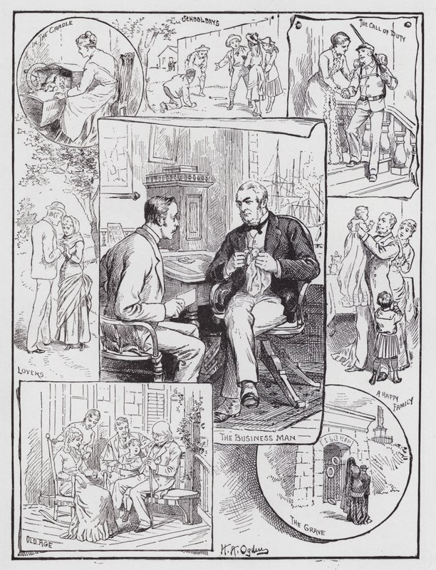 De huiselijke kring door Henry Alexander (after) Ogden