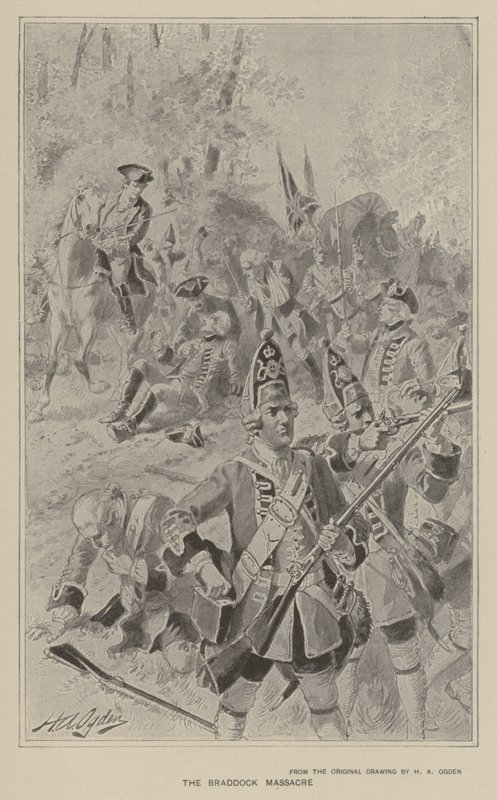 Het Bloedbad van Braddock door Henry Alexander Ogden