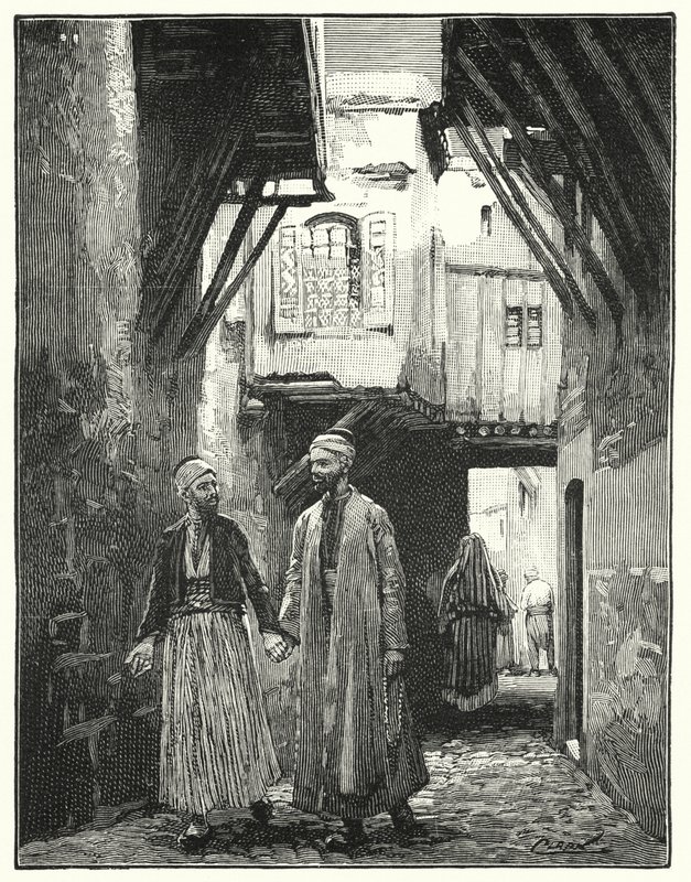 Straat in Damascus door Henry Andrew Harper