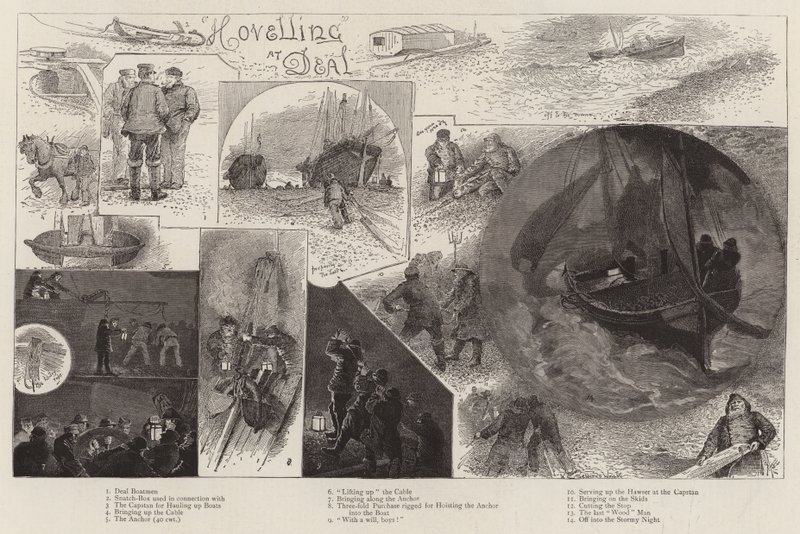 Hovelling in Deal door Henry Charles Seppings Wright