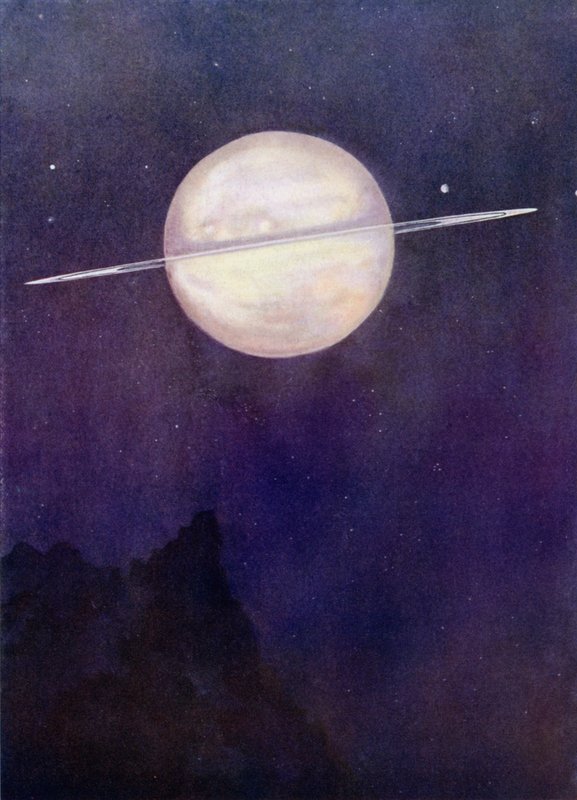 De planeet Saturnus door Henry Charles Seppings Wright