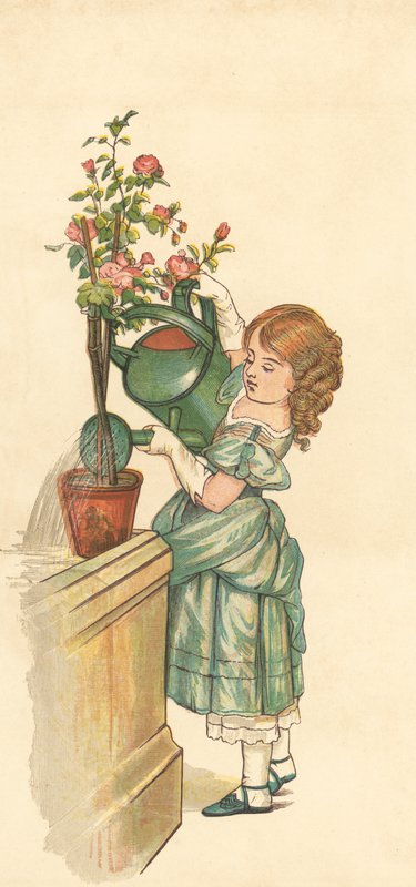 De Prinses Tuinieren (kleur litho) door Henry Hetherington Emmerson