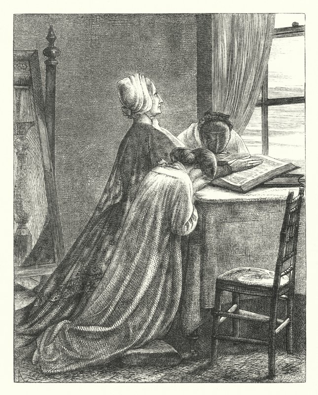 Avondhymne (gravure) door Henry Hugh Armstead
