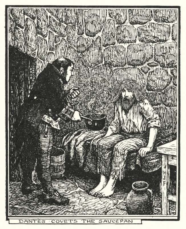 Dantes begeert de pan (litho) door Henry Justice Ford