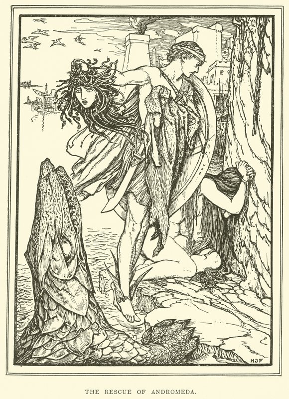 De redding van Andromeda door Henry Justice Ford