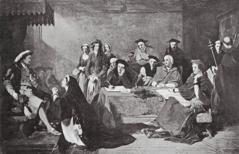 Het Proces van Catherine Howard door Henry Nelson (after) O