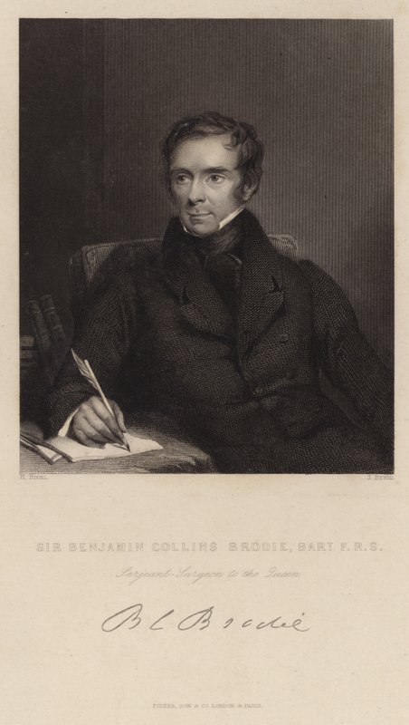 Portret van Sir Benjamin Collins Brodie door Henry Room