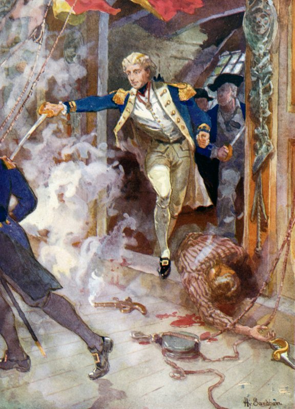 De Slag bij St Vincent door Henry Sandham