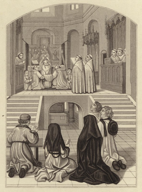 Verheffing van de Hostie, circa 1500 door Henry Shaw