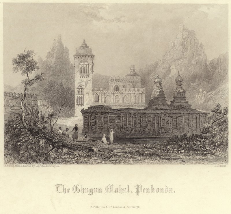 Chugun Mahal in Penukonda door Henry Warren