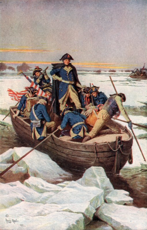 George Washington steekt de Delaware over door Henry after Mosler