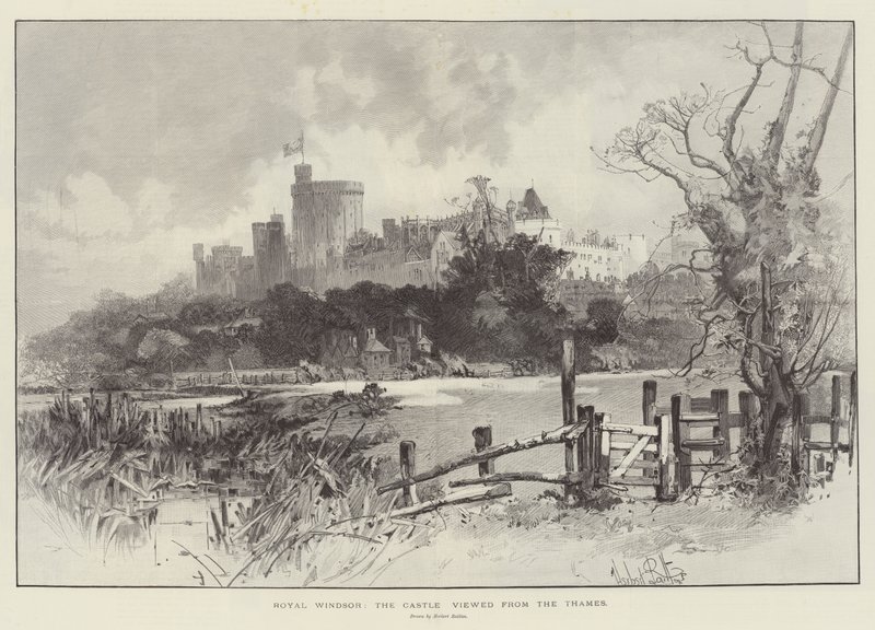 Koninklijk Windsor, het Kasteel gezien vanaf de Theems door Herbert Railton