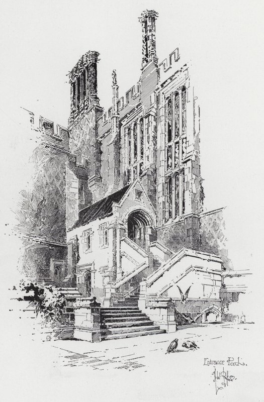 Ingangsportiek door Herbert (after) Railton