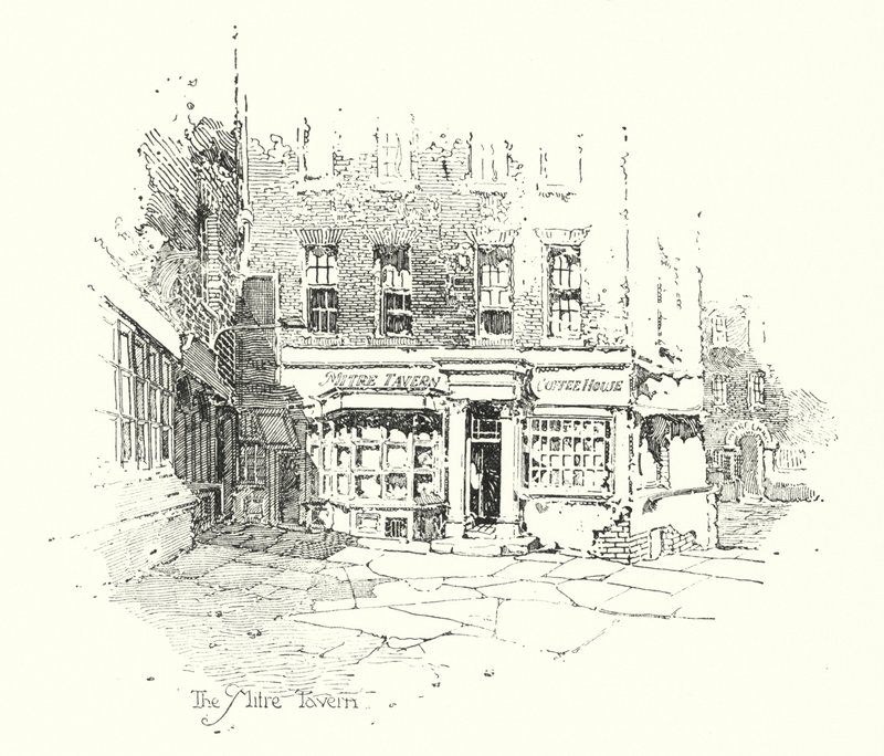 The Mitre Tavern, Londen door Herbert (after) Railton