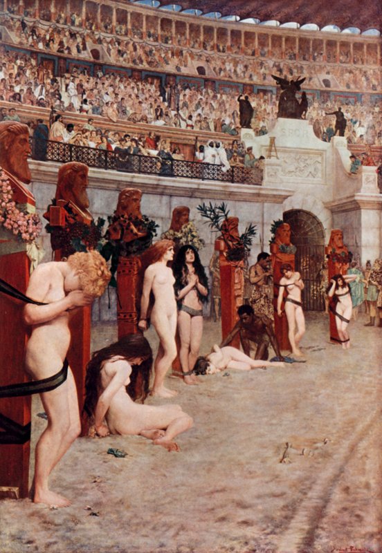 Christianae Ad Leones door Herbert Gustave Schmalz