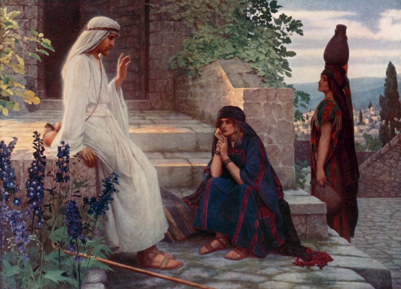 Het Huis in Bethanië door Herbert Gustave Schmalz