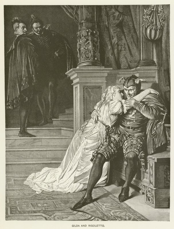 Gilda en Rigoletto door Hermann Kaulbach