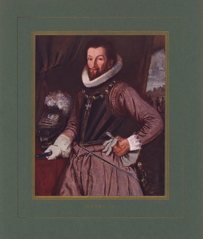 Hendrik IV, Koning van Frankrijk (gekleurde litho) door Hermann Vogel
