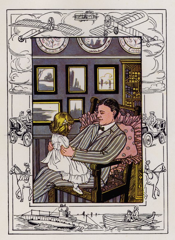 Mary Rijdt (kleur litho) door Hilda Broughton