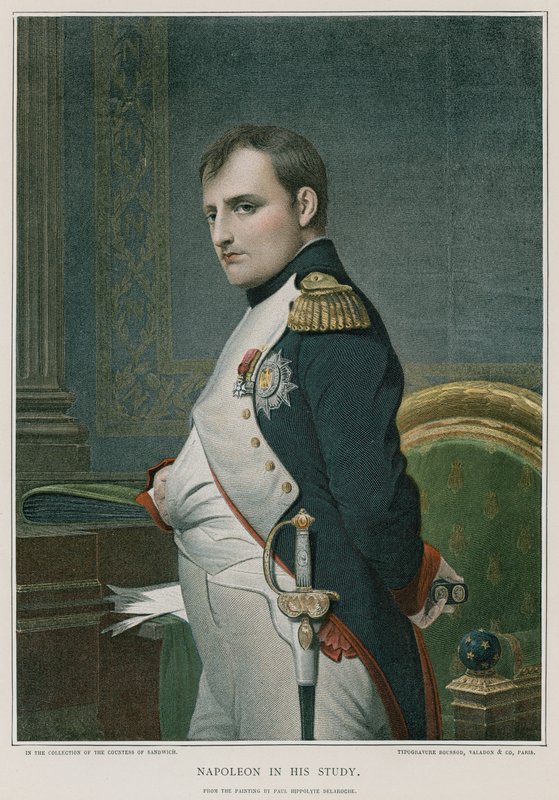 Napoleon in zijn studeerkamer door Hippolyte Delaroche